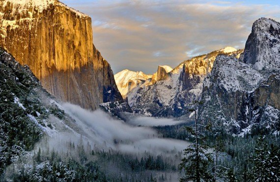 Le parc Yosemite en hiver