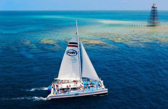 En catamaran, Key West, FL