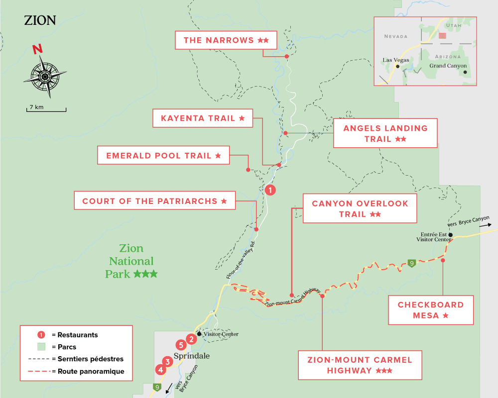 Carte de Zion National Park