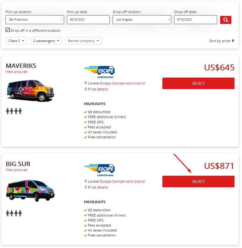 How do I use the RV rental price comparison tool? Authentik USA