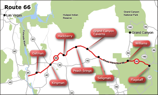 Carte de la Route 66